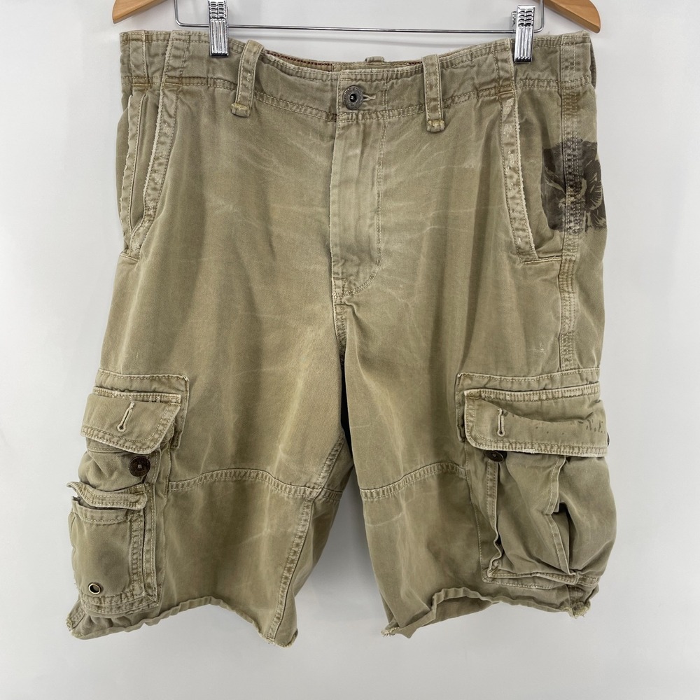 American Eagle Outfitters Mens *34.5 Cargo Shorts Longer Length Paratrooper Y2K‎
